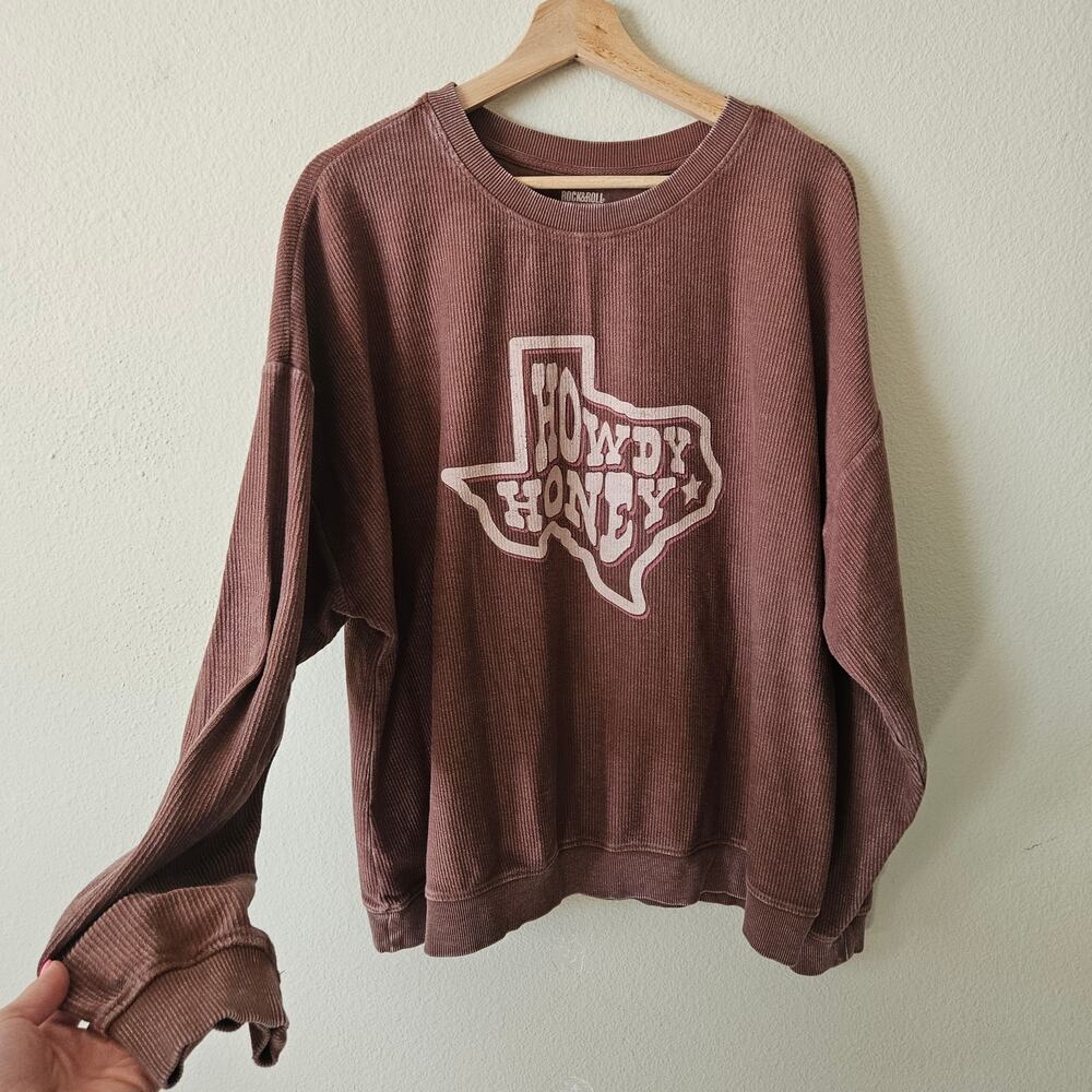 Rock & Roll Denim Rock & Roll Howdy Honey Crewneck Sweatshirt XL